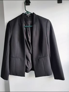 Express Women's Black Open Front Blazer